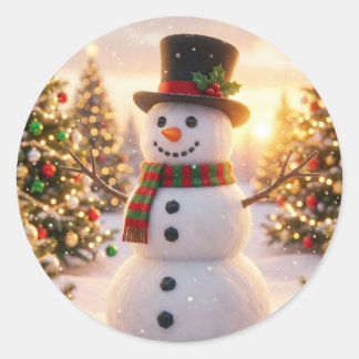 Sneeuwman stickers kerstcollectie