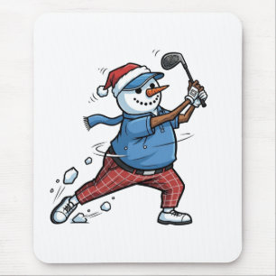 Sneeuwman Tennisspeler Kerstmis 2026 Vakantie Muismat