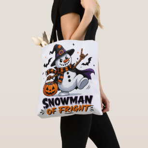 Sneeuwman van Verschrikking Halloween Draagtas