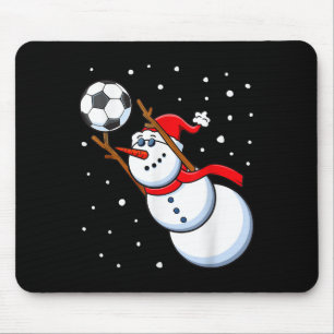 Sneeuwman Voetbal Keeper Kerstman Hoed Mannen Jong Muismat