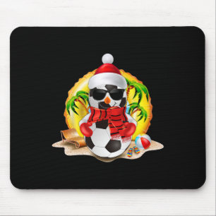 Sneeuwman Voetbal Kerstman Hoed Kerstmis In Juli Z Muismat