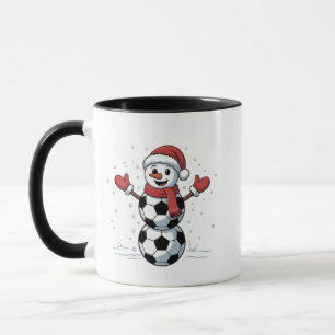 Sneeuwman Voetbal Kerstmis Santa Honkbal Sport Mok