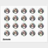 Sneeuwman Vrolijke Kerstmis Sticker (Vel)