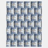 Sneeuwman w/BG - Fleece Deken (Voorkant)
