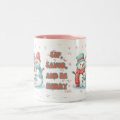 Sneeuwman Winter pastel Kleur Mok (Center)