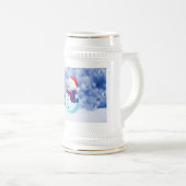 Sneeuwman Winter Vrolijke Kerstsneeuw Bierpul (Voorkant rechts)