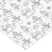 Sneeuwman Winter White Xmas Retro feestelijk Tafelkleed (Gekanteld)