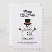 "Sneeuwman Wonderland Kerstkaarten" Feestdagenkaart (Voorkant)