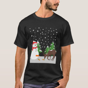 Sneeuwman Wortel Staart Lelijke Kersttrui Fun Hum T-shirt
