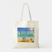 Sneeuwman Zonnebaden Tote Bag (Achterkant)