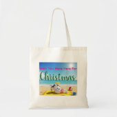 Sneeuwman Zonnebaden Tote Bag (Voorkant)
