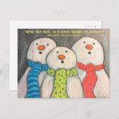 Sneeuwmannen Ansichtkaart blanco achterkant Briefkaart (Voorkant / Achterkant)