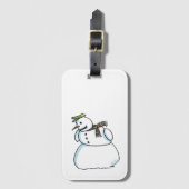 Sneeuwmannen bagagelabel (Voorkant (verticaal))