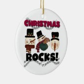 Sneeuwmannen Christmas Rocks Keepsake Ornament (Rechts)