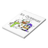 Sneeuwmannen en Pinguïns Het is Kerstfeest Notitieblok (Gedraaid)