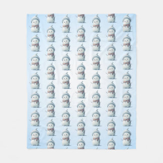 Sneeuwmannen feest fleece deken