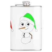 sneeuwmannen heupfles (Voorkant)