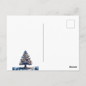 Sneeuwmannen juichen en toasten op Kerstmis Briefkaart (Achterkant)