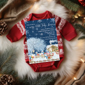 Sneeuwmannen Kerst Baby shower Kaart