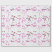 Sneeuwmannen Kerst ornamenten geschenken witte ker Cadeaupapier (Vlak)