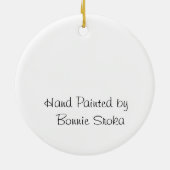 Sneeuwmannen Kerstmis Ornament Hand geschilderde s (Achterkant)