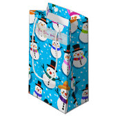 sneeuwmannen klein cadeauzakje (Voorkant Gekanteld)