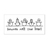 Sneeuwmannen smelten je hart kerst rubberen kunsts rubberstempel (Afrduk)