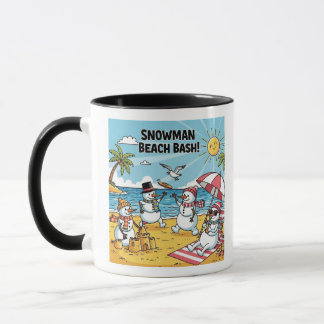 Sneeuwmannen Strandfeest Mok
