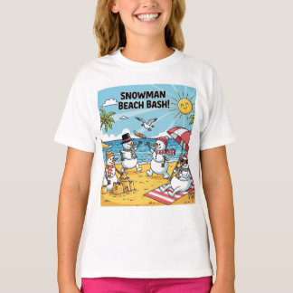 Sneeuwmannen Strandfeest T-shirt