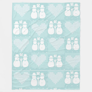 Sneeuwmannendeken & worpen fleece deken