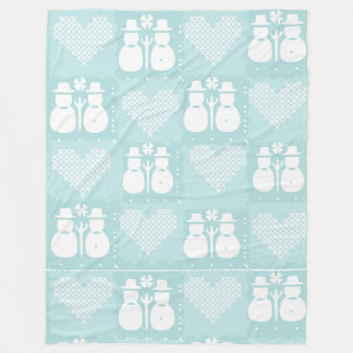 Sneeuwmannendeken & worpen fleece deken