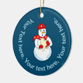 Sneeuwmannetje Keramisch Ornament (Links)