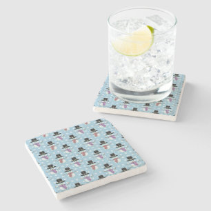 Sneeuwmannetjes Patroon Stenen Onderzetter
