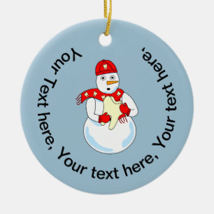 Sneeuwmantand Keramisch Ornament