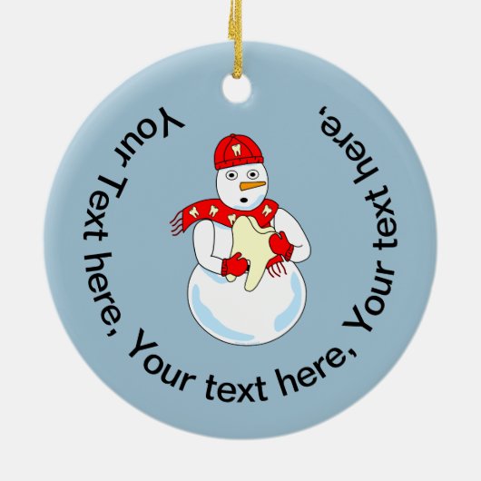 Sneeuwmantand Keramisch Ornament (Achterkant)