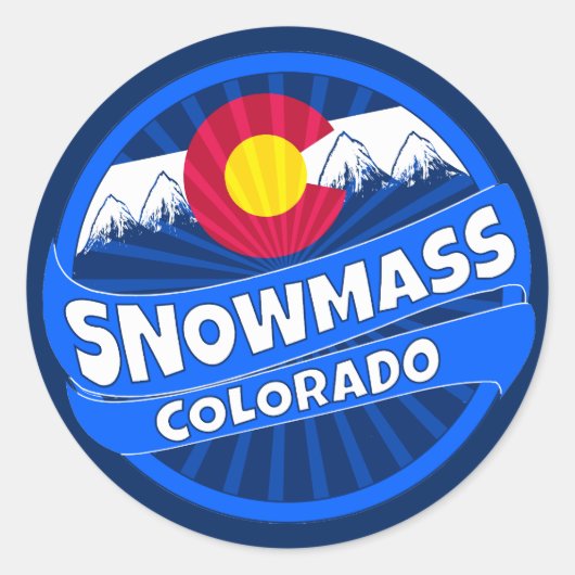 Sneeuwmassa Colorado berg burst sticker (Voorkant)
