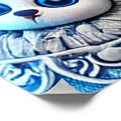 Sneeuwmeisje met glinsterende sneeuwvlok poster (Hoek)