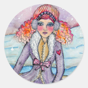 Sneeuwmeisje Sticker