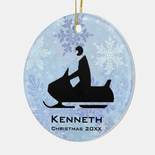 Sneeuwmobiel Ornament (Links)