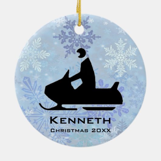 Sneeuwmobiel Ornament (Achterkant)