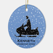 Sneeuwmobiel Ornament (Links)