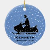 Sneeuwmobiel Ornament (Achterkant)