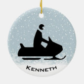 Sneeuwmobiel Ornament (Achterkant)