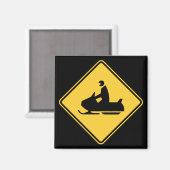 Sneeuwmobiel symbool magneet (Voorkant / Achterkant)