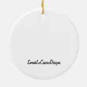 Sneeuwmuis en sierhuis keramisch ornament (Achterkant)