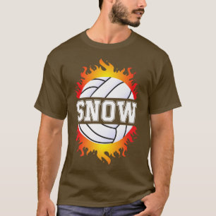 Sneeuwnaam Volleyball Player Girls Ball and Net Sp T-shirt