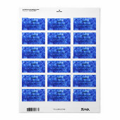 Sneeuwnachtlabel voor retouradres etiket (Full Sheet)