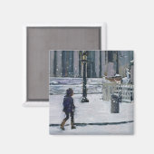 Sneeuwochtend St. Paul's kathedraal 2009 Magneet (Voorkant / Achterkant)