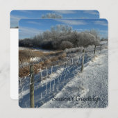 Sneeuwomheining - Platte Kerstkaart (Voorkant / Achterkant)