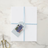 Sneeuwpaar Cadeaulabel (Met Touw)